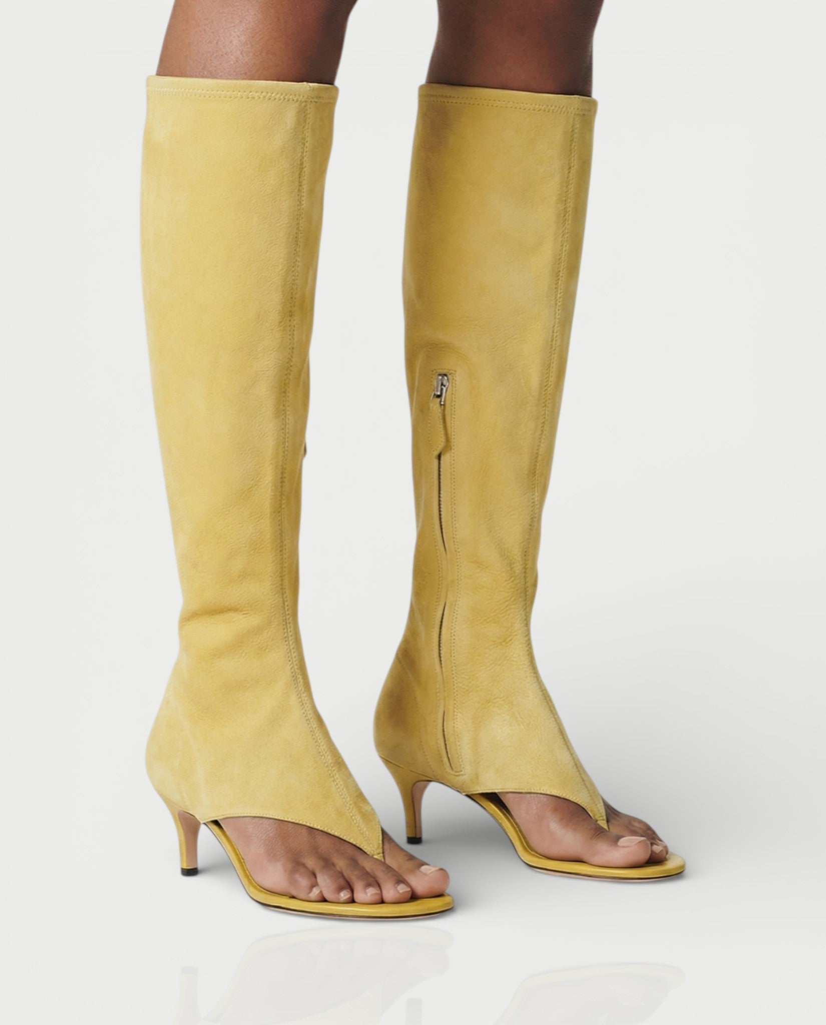 HOLIRA | Knee-High Thong Sandal Heels