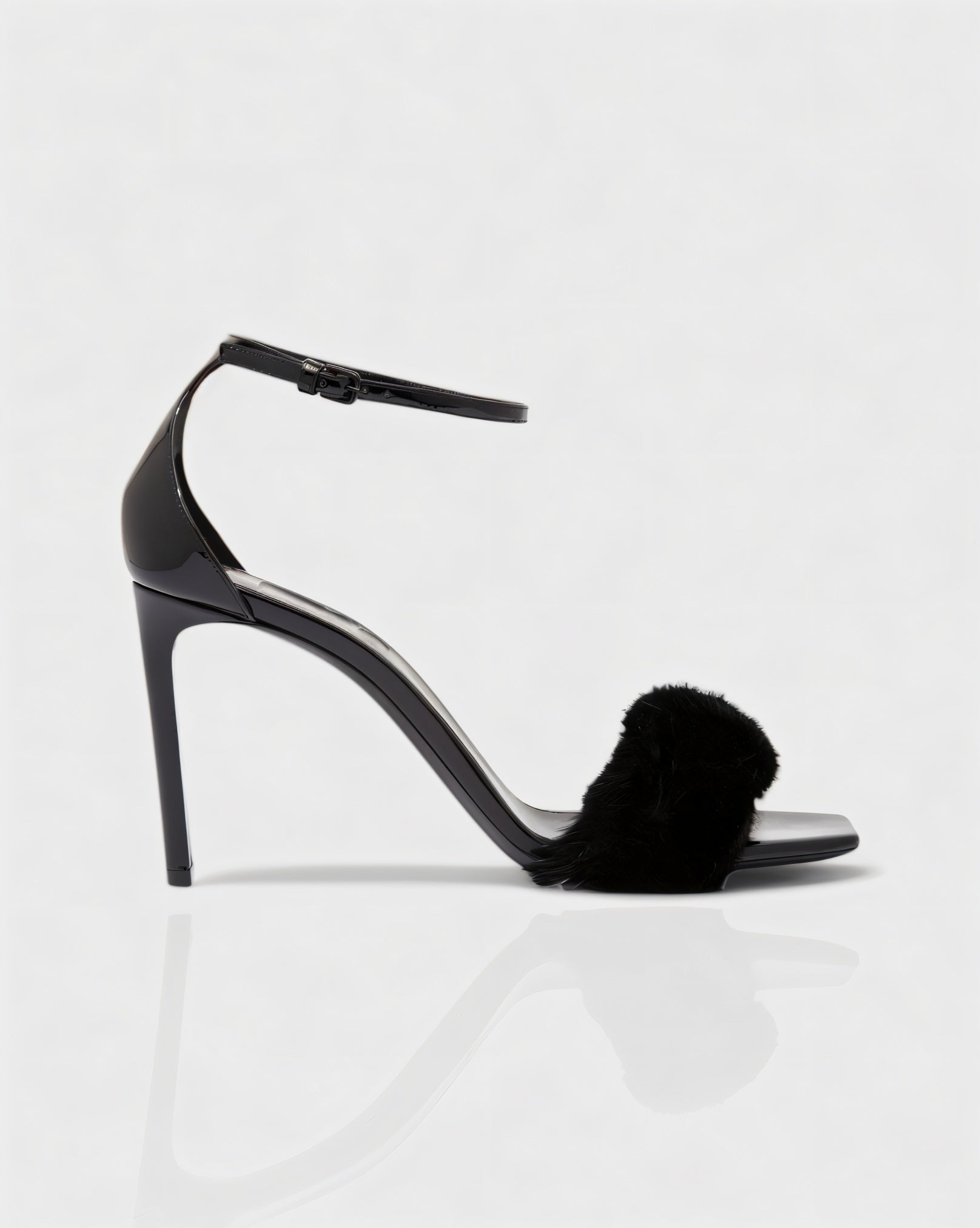 ILUNA | Mink Fur Strap Heels