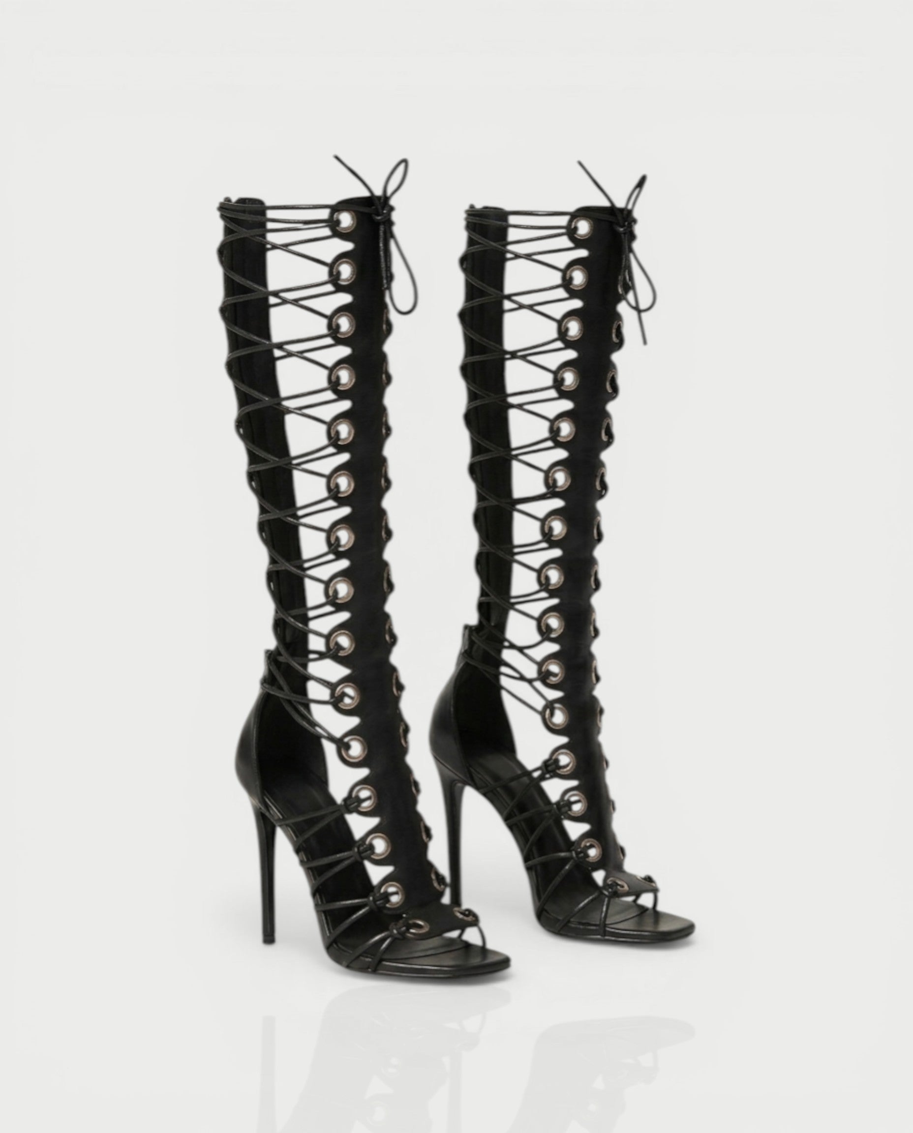 NOLA | Lace-Up Knee-High Stiletto Heels