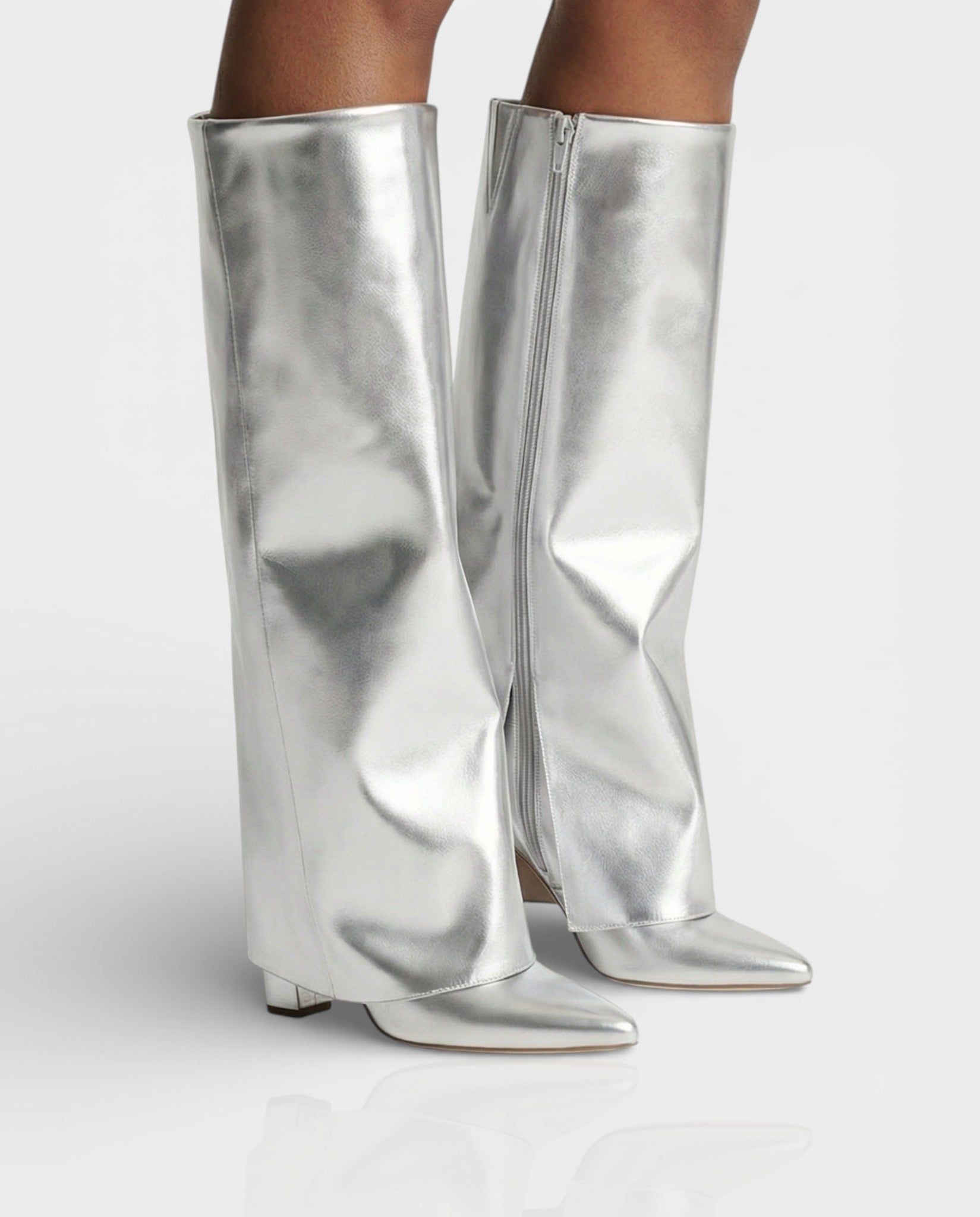 MAISY | Straight Metallic Boots