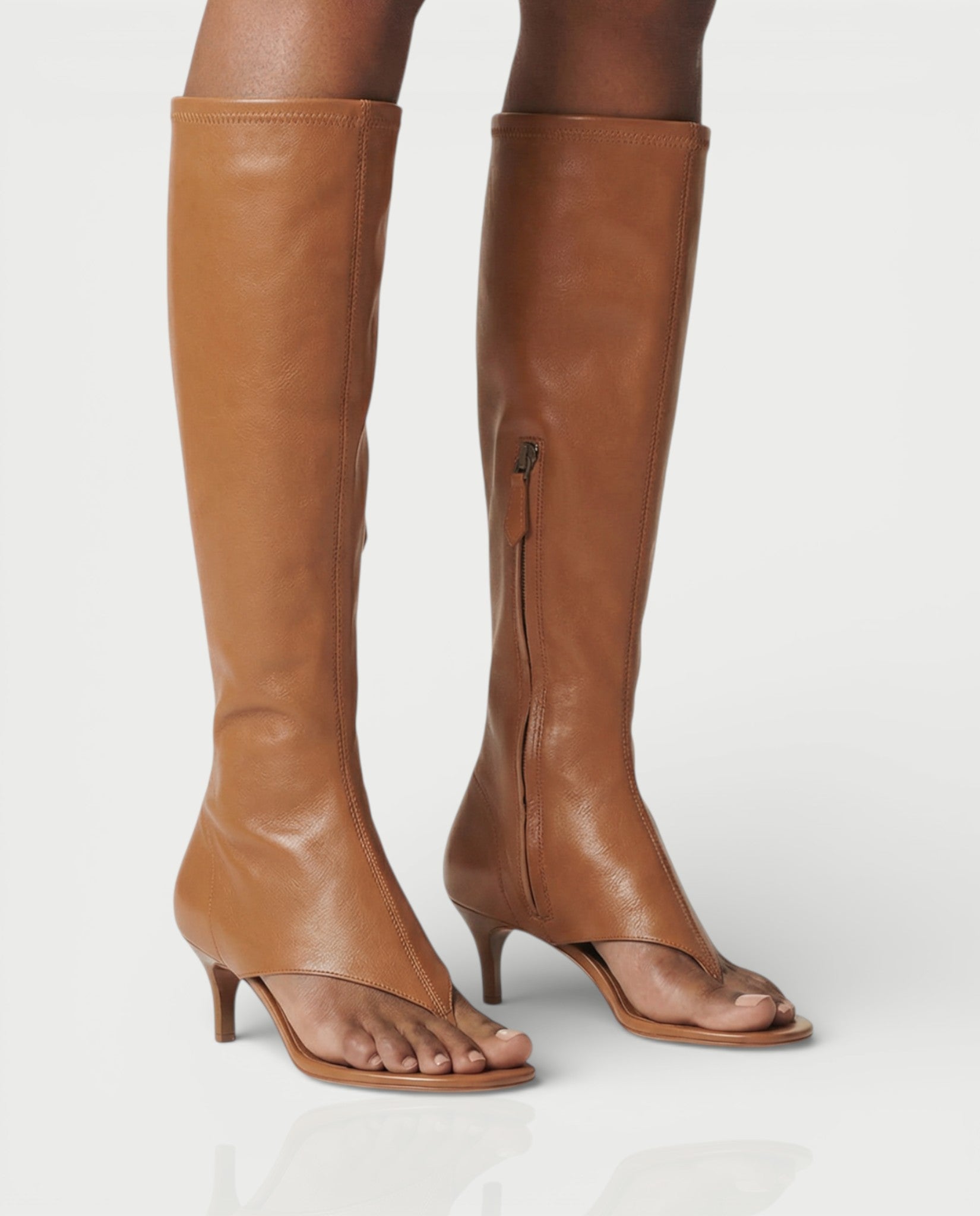 HOLIRA | Knee-High Thong Sandal Heels