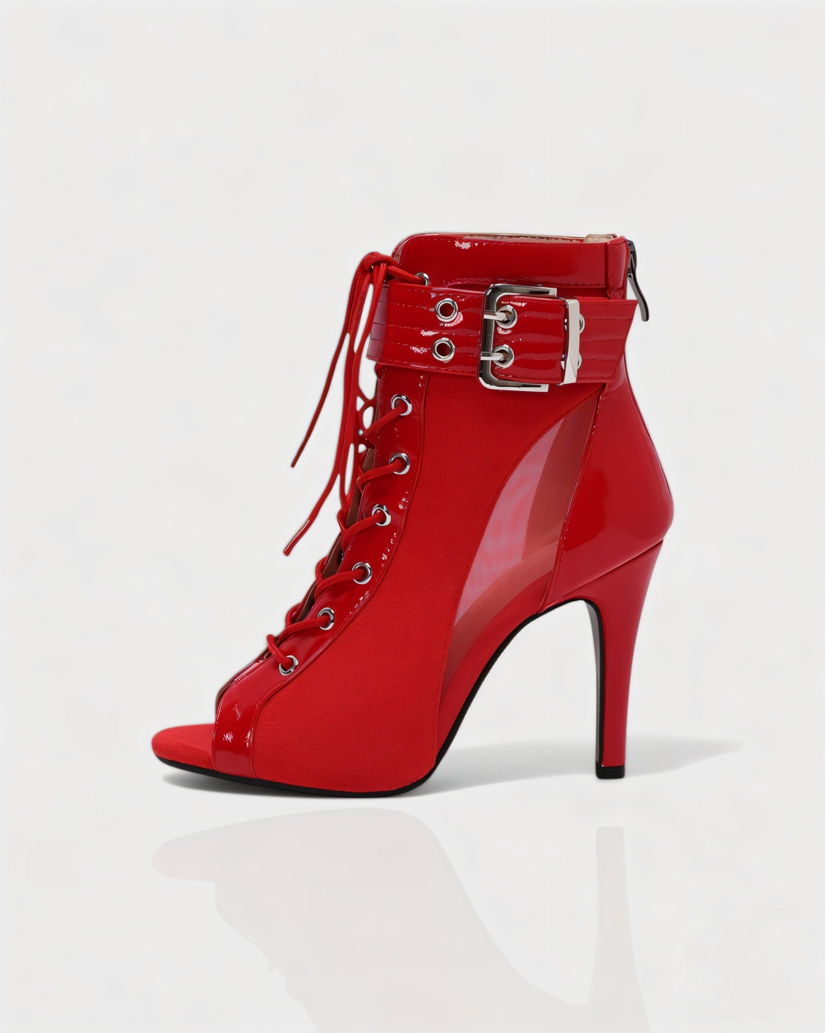 ELINDA | Short Lace-up Stiletto Boots