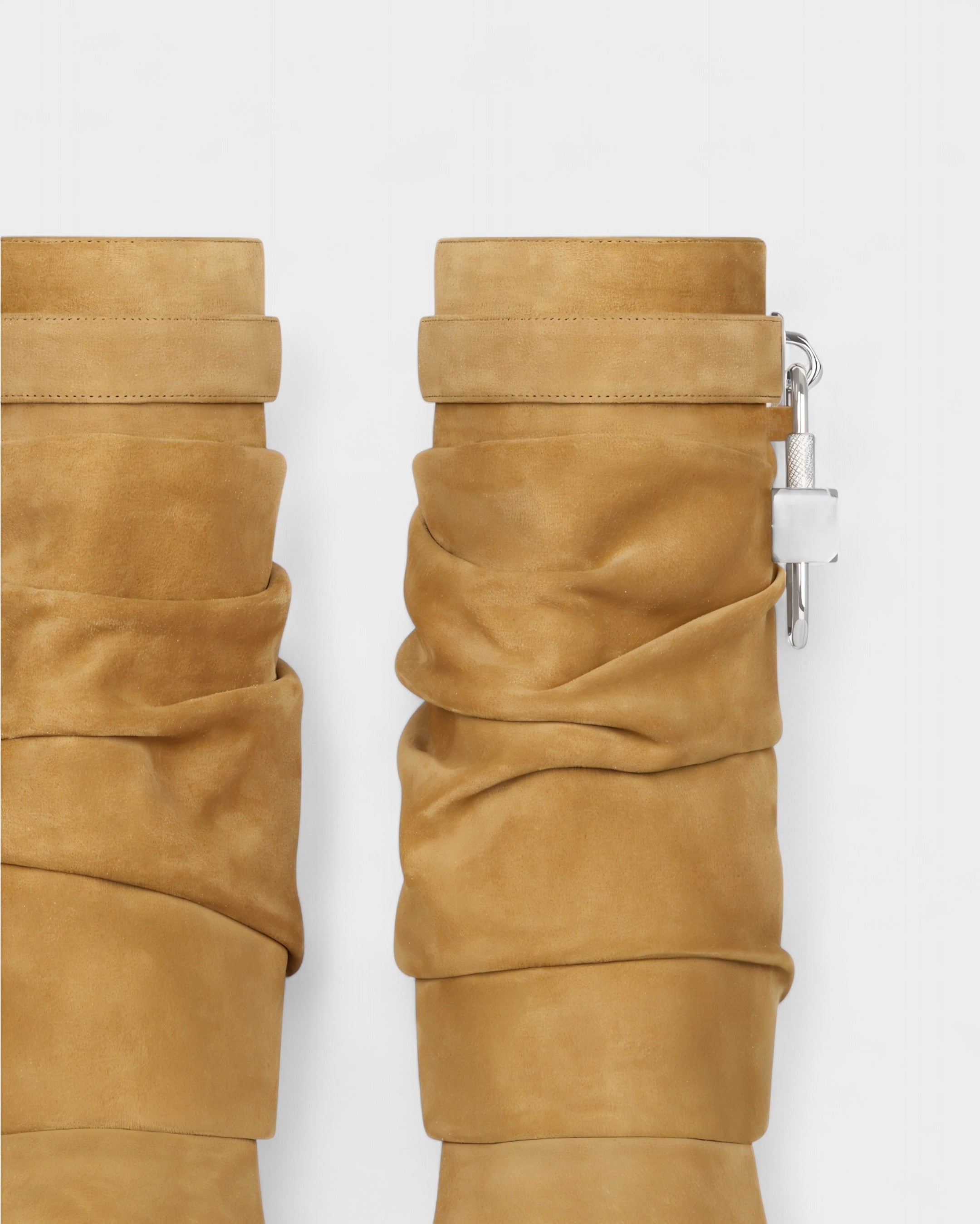 HALINA | Padlock Slouch Stiletto Ankle Boots